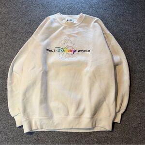 Vintage Walt Disney World Mickey Mouse Embroidered Crewneck Sweatshirt L
